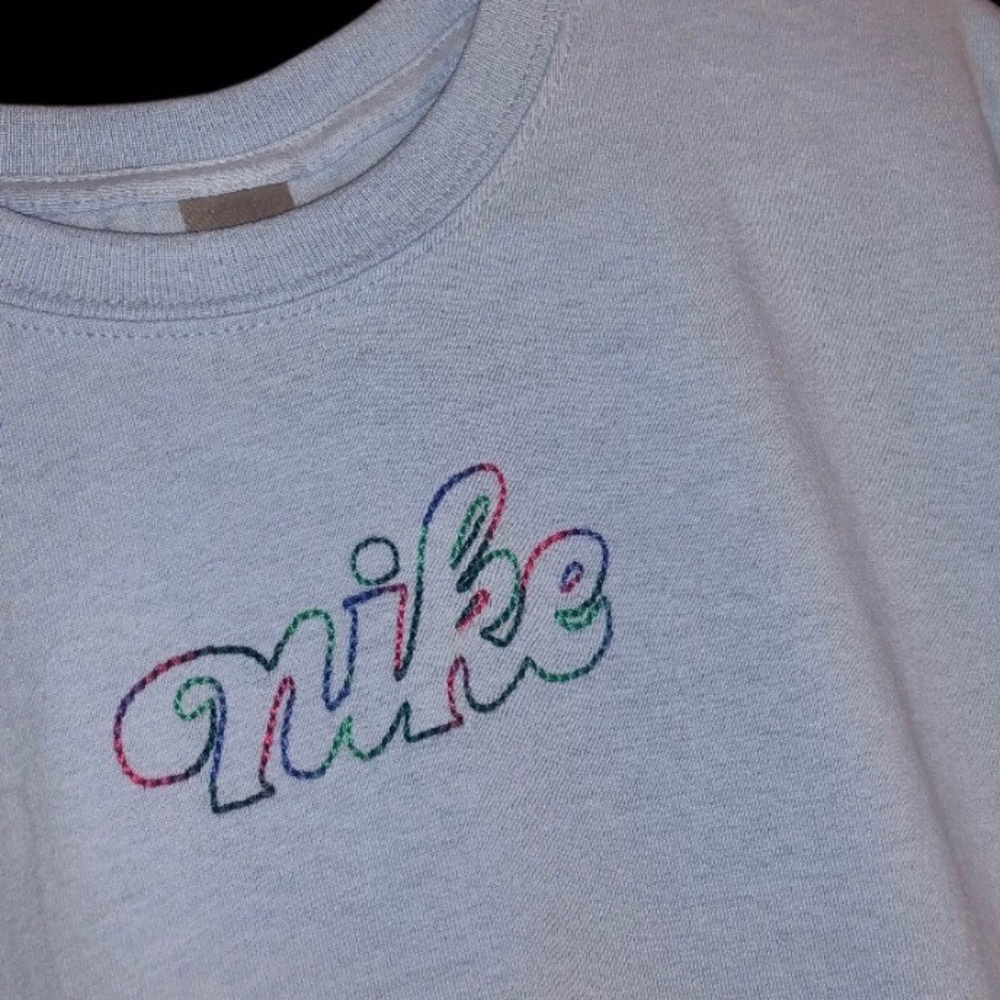 Hand stitched vintage Nike logo tee